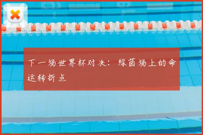 下一场世界杯对决：绿茵场上的命运转折点
